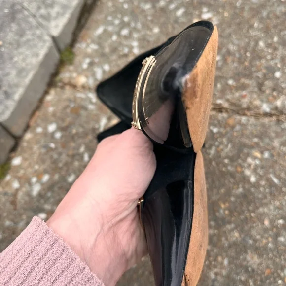 Coach Black Suede and Patent Leather Heels - Picture 5 of 9